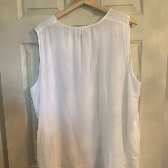 Cristina B White Sleeveless Layered Top - NWT - Picture 5 of 9